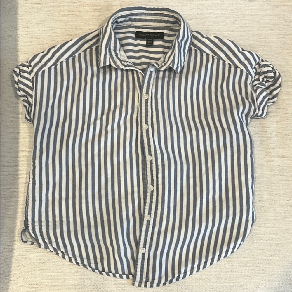 Banana Republic Striped Button-Up Shirt
